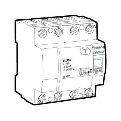 Cầu dao chống dòng rò RCCB VLL45N/4025/100