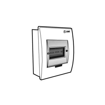 Tủ điện âm tường mặt nhựa E4FC 2/4S