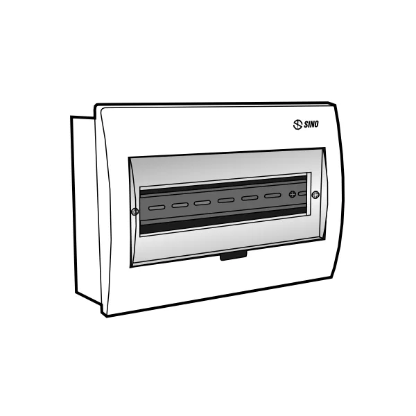 Tủ điện âm tường mặt nhựa E4FC 8/12LA