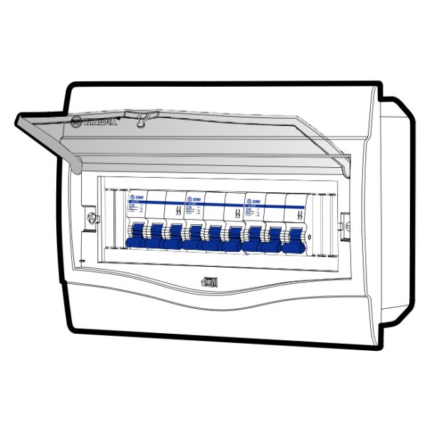 Tủ điện âm tường 24 module cửa trắng Schneider Resi9 MP-MIP22212 CÔNG TY  TNHH THƯƠNG MẠI VÀ KỸ THUẬT VIỆT MỸ