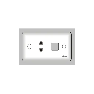 Ổ cắm đơn 2 chấu với 1 lỗ S198X