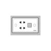 Ổ cắm đôi 2 chấu với 1 lỗ S1982X