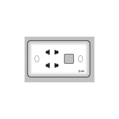Ổ cắm đôi 2 chấu với 1 lỗ S1982X