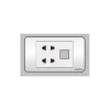 Ổ cắm đôi 2 chấu 1 lỗ S18AU2/X