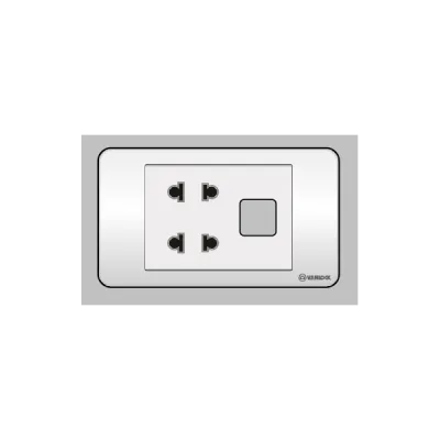 Ổ cắm đôi 2 chấu 1 lỗ S18AU2/X