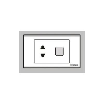 Ổ cắm đơn 2 chấu 1 lỗ S186UX
