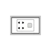 Ổ cắm đôi 2 chấu 1 lỗ S186U2X