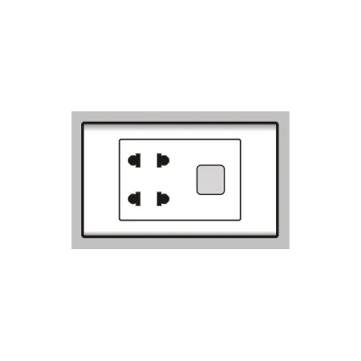 Ổ cắm đôi 2 chấu 1 lỗ S186U2X