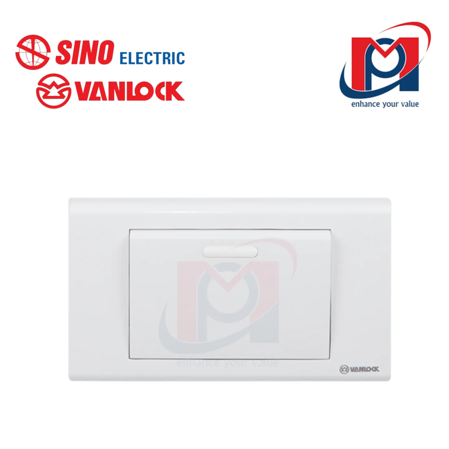 Công tắc đơn 2 chiều - Sino Vanlock - S181D2/DL