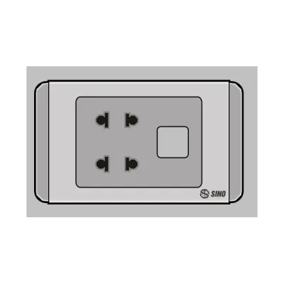 Ổ cắm đôi 2 chấu 1 lỗ S68GU2/X