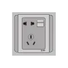 Ổ cắm 2 chấu và ổ cắm 3 chấu S66GU/10USS