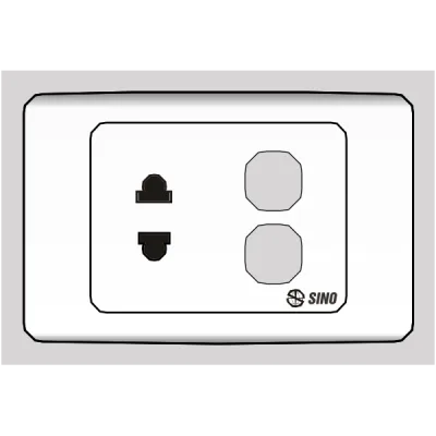 Ổ cắm đơn 2 chấu 16A 2 lỗ S9UXX
