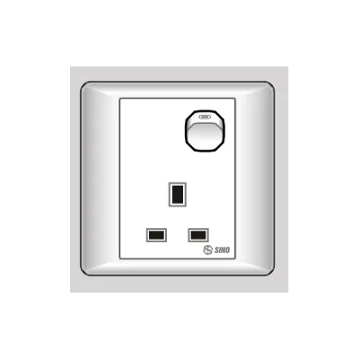 Ổ cắm 13A 3 chấu vuông S9813S