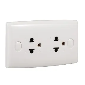 Bộ ổ cắm đôi 3 chấu E426UEST2_T_G19 Schneider