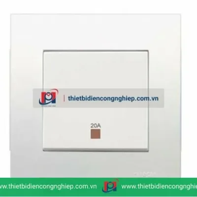 Bộ công tắc đơn 2 cực 20A(trắng) Vivace KB31D20NE_WE