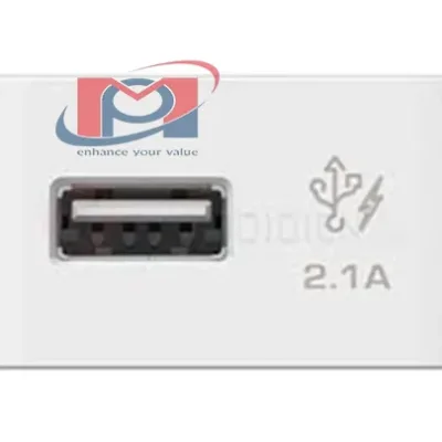 Ổ cắm sạc USB 2.1A đơn size S - Schneider - 3031USB_WE