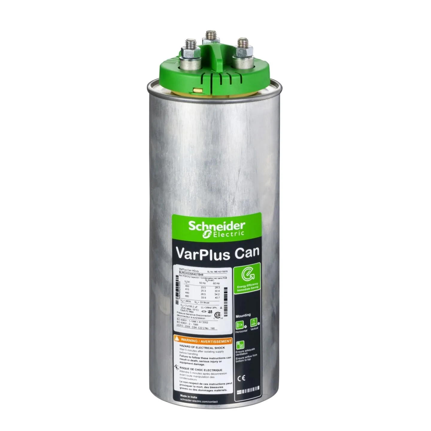 TỤ BÙ SCHNEIDER VARPLUS 440V 40 KVAR - BLRCH400A480B44