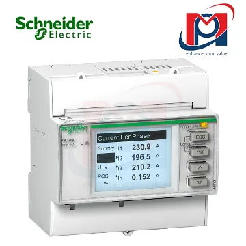 Din rail Power meter Modbus with memory METSEPM3255 Schneider