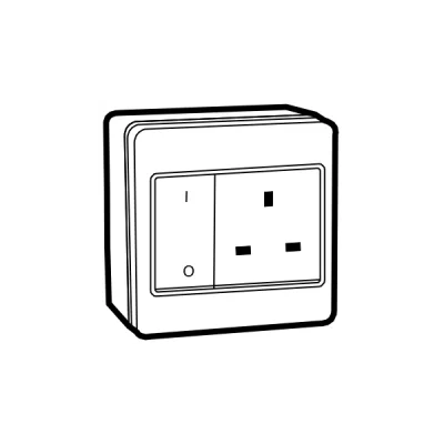 Ổ cắm 3 chấu vuông kiểu Anh - Sino Vanlock - UKW-S