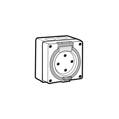 Ổ cắm 3 pha - Ổ cắm 4 chấu tròn 56SO435