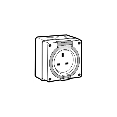 Ổ cắm 1 pha - Ổ cắm 3 chấu vuông 56SO313