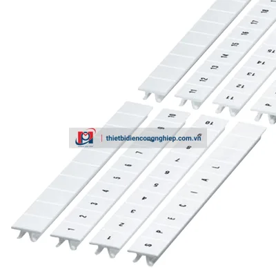 NSYTRAB1010 - Clip in marking strip, 10mm, 10 characters 1 to 10, printed horizontally, white