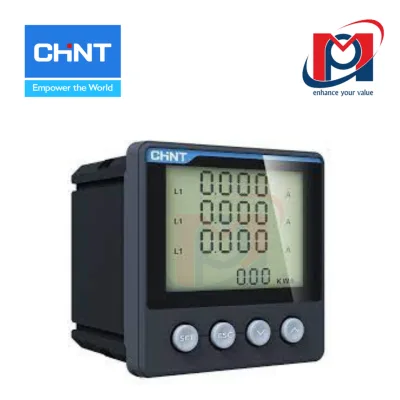 765113 – Đồng hồ kỹ thuật số Volt và Ampe PD7777-8H 380V 5A và đa chức năng – Chint