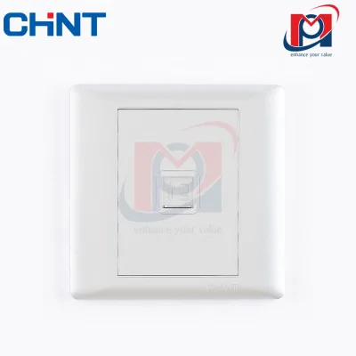 NEW7-G20410 - Bộ ổ cắm mạng đơn Cat 6 màu trắng - Chint - 737543