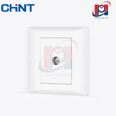 NEW7-G21400 - Bộ ổ cắm Tivi đơn màu trắng - Chint - 737646