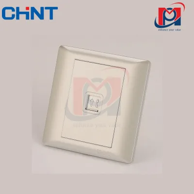 NEW7-G20302A - Bộ ổ cắm điện thoại đơn màu vàng - Chint - 737514