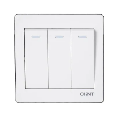 NEW6-D00500 - Bộ công tắc ba 1 chiều 10AX 250V màu trắng - Chint - 722396