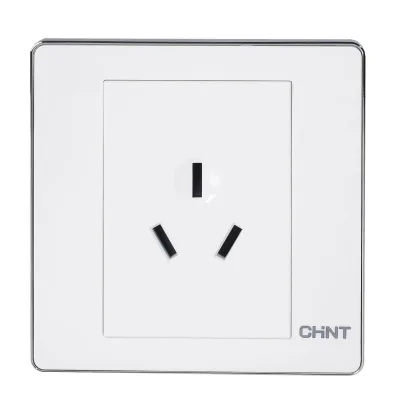 NEW6-D10910 - Ổ cắm đơn ba chấu 13A 250V màu trắng - Chint - 722479