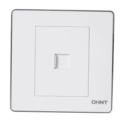 NEW6-D20300 - Bộ ổ cắm điện thoại đơn màu trắng - Chint - 722420