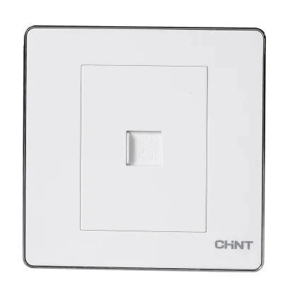 NEW6-D20410 - Bộ ổ cắm mạng đơn Cat 6 màu trắng - Chint - 104797