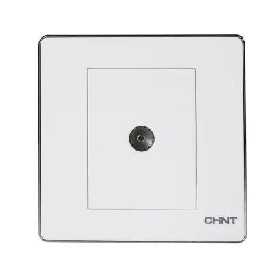 NEW6-D20100 - Bộ ổ cắm Tivi đơn màu trắng - Chint - 722417