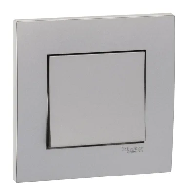 Bộ công tắc đơn 2 chiều 16AX Vivace - Schneider - Màu Bạc - KB31_AS_G19