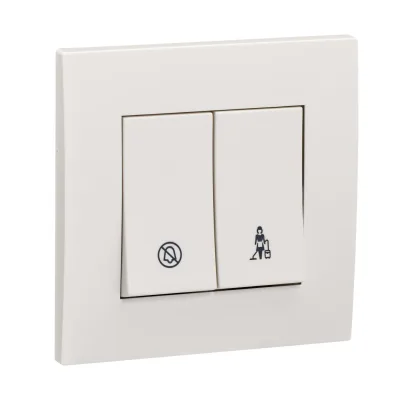 Bộ công tắc đôi DND Vivace - Schneider - Màu Trắng - KB32SDC_WE_G19