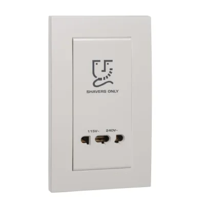 Bộ ổ cắm dao cạo râu Vivace - Schneider - Màu trắng - KBT727V_WE_G19