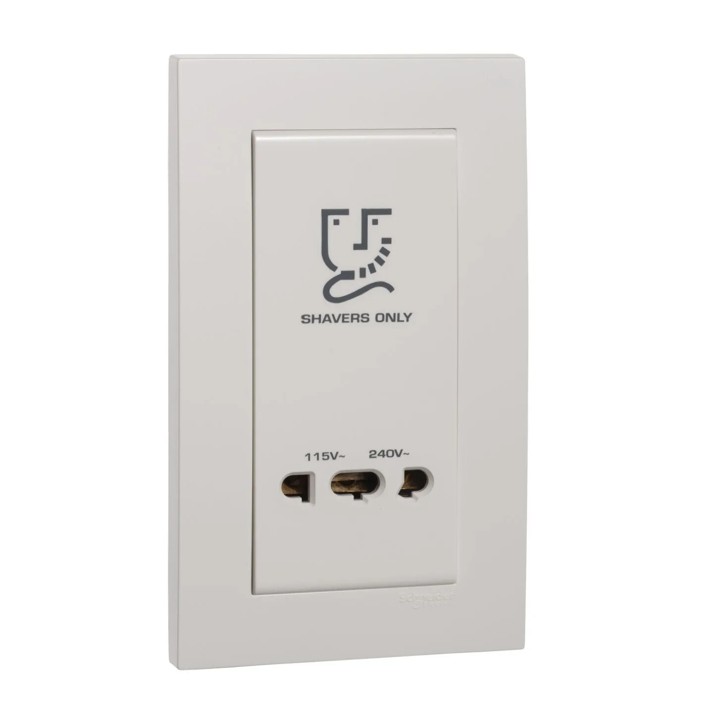 Bộ ổ cắm dao cạo râu Vivace - Schneider - Màu trắng - KBT727V_WE_G19