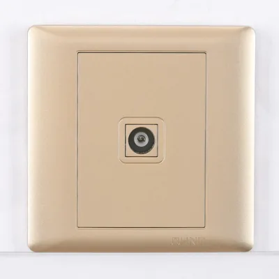 Bộ ổ cắm Tivi đơn màu vàng - NEW7-G20102A