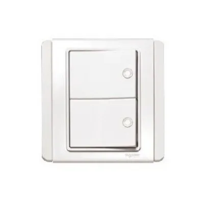 Công tắc đôi 2 chiều màu trắng - Schneider - E3032H2_FWWW