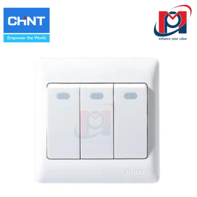 NEW7-G00600A - Bộ công tắc ba 2 chiều 10AX 250V màu trắng - Chint - 737445