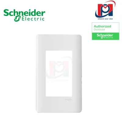 Mặt cho 3 thiết bị - Schneider Zencelo A - màu trắng - A8401L_WE_G19