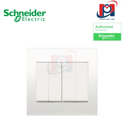 Bộ 4 công tắc 2 chiều Vivace - Schneider - Màu Trắng - KB34S_WE_G19