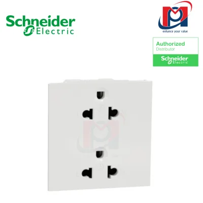 Ổ cắm đôi 3 chấu 16A, size E AvatarOn A - Schneider - M3T426UST2_WE