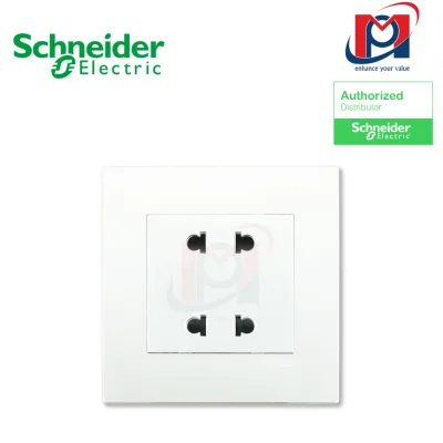 Ổ cắm đôi 2 chấu 10A Vivace - Schneider - Màu Trắng - KB426US2_WE_G19