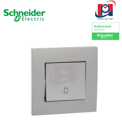 Bộ nút nhấn chuông 10A Vivace - Schneider - Màu Bạc - KB31BPB_AS_G19