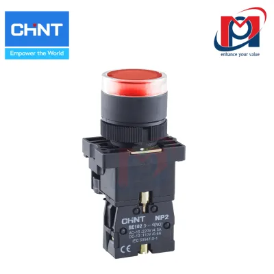 Nút nhấn có đèn màu xanh đỏ 1NC-NP2-EW3361 24V LED - Chint - 574362