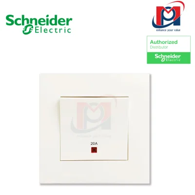 Bộ công tắc đơn 1 chiều 20A Vivace - Schneider - Màu trắng - KB31D20NE_WE_G19
