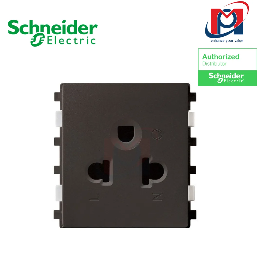 Ổ cắm đơn 3 chấu, size M Zencelo A - Schneider - màu đồng - 84426MUES_BZ_G19